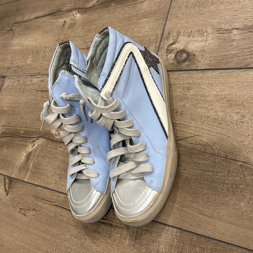 Shu Shop Converse Style Powder Blue shoes